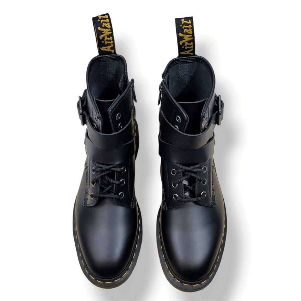 Dr. Martens Cristofor Leather Harness Lace Up Boots - Picture 2 of 8